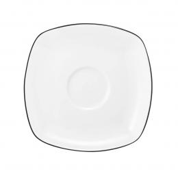 Teeuntertasse 14,5cm eckig Lido - Black Line