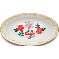 Teller oval Blume & Schleife Bitossi  17*10cm