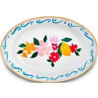 Teller oval Blume & Zitrone Bitossi  19,5*13cm