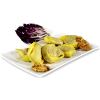 Tortellacci mit Walnuss, Radicchio und Gorgonzola