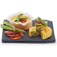 Tortilla mit Chorizo und grünen Spargel