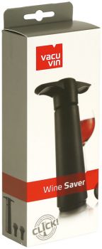 Vacu Vin Vacuum Wine Saver Wein Pumpe Verschluss - Schwarz