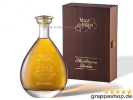 Villa de Varda Grappa Moscato Stravecchia Albarel in Holzkiste 0,7 l