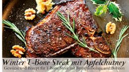 Winter T-Bone Steak mit Apfelchutney