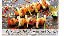 Zitronige Jakobsmuschel Spieße